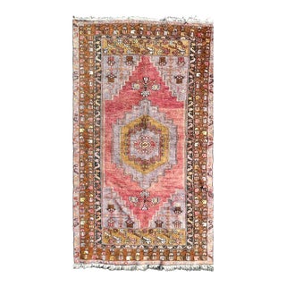 Vintage Hand Knotted Turkish Konya Rug For Sale