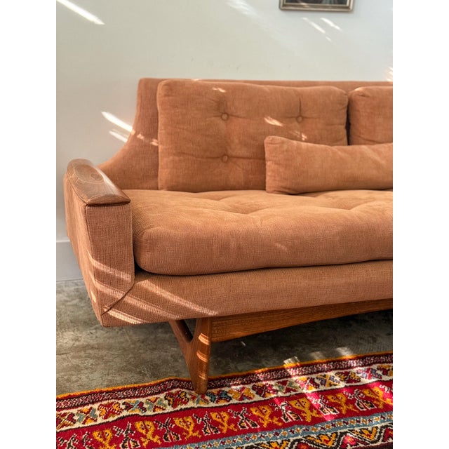 1960s Attributed Kroehler American Leisure Sofa, Style of Adrian Pearsall Mid Century Modern Gondola Couch Vintage Mad Men Era For Sale - Image 10 of 12