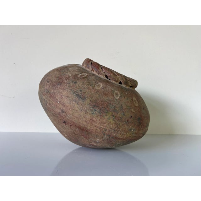 Vintage Organic Rustic Terracotta - Clay Vessel / Vase For Sale - Image 4 of 11