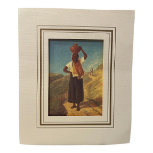 Small Lithograph of “Woman Carrying a Pitcher on Her Head” After Pissarro
