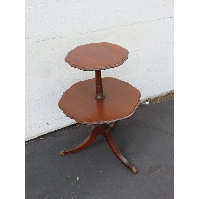 1940s Mahogany 2 Tiers Side End Table 6645 For Sale - Image 4 of 8