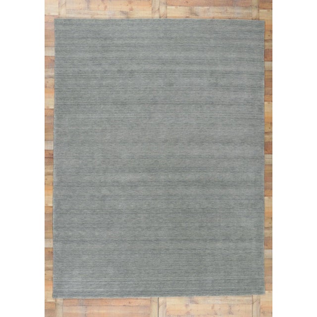 Gray Gray Area Rug With Modern Style - 09'00 X 11'11 For Sale - Image 8 of 9