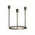 Italian Bronzed Brass Sirio Candleholders, Set of 3 For Sale - Image 4 of 6
