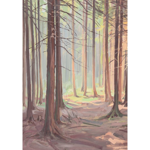 Lothar Sperl, Lothar Sperl, Gemälde "lichtdurchfluteter Wald", 1965, Framed For Sale - Image 3 of 12