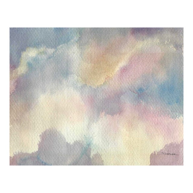 1960s Arthur Sembler Abstract Watercolor For Sale