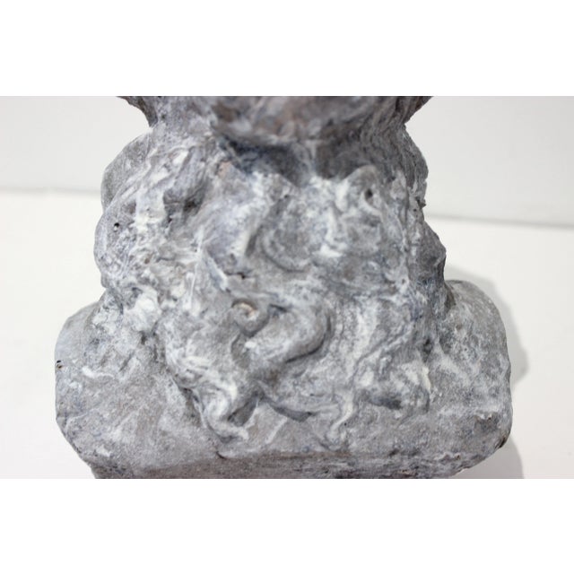 Sculpture Materials Artisan Bust of Victorian Girl Long Hair Tied in a Bow For Sale - Image 7 of 12