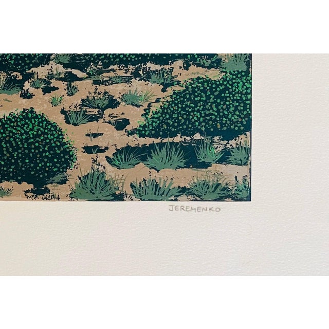 Ted Jeremenko, Large Silkscreen Serigraph of A House in Dunes, Americana Folk Art, c.1985 For Sale - Image 4 of 8