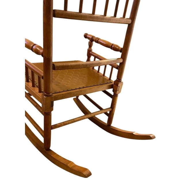 Early 20th Century Antique Ladder-Back or Spindle-Back Rocking Chair For Sale - Image 5 of 10
