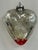 Glass Large Mercury Glass Sacred Heart Ornament / Ex-Voto Style Heart For Sale - Image 7 of 7