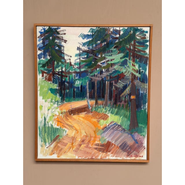 Gustaf Höglund, Spår, 1950s, Oil Painting on Canvas, Framed For Sale - Image 16 of 18