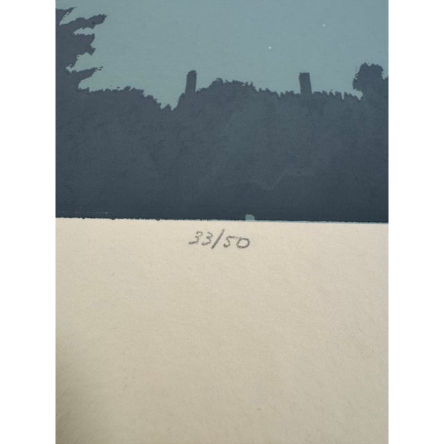 Vintage Minimalist British Architecture Fine Art Print Serigraph "Westminster Abbey" on Paper For Sale - Image 9 of 12