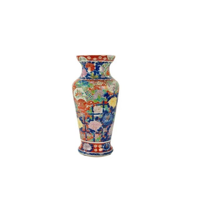 Late 19th Century Antique Chinese Porcelain Imari Famille Rose Vase For Sale - Image 4 of 6