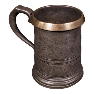 Antique Public House Tankard, English, Pewter, Quart Jug, Breweriana, Victorian For Sale