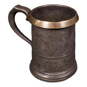Antique Public House Tankard, English, Pewter, Quart Jug, Breweriana, Victorian