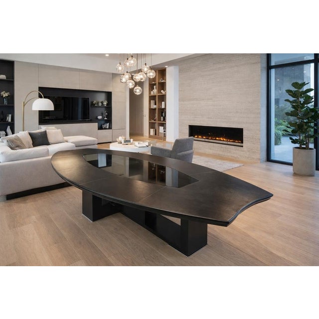 Tecno Italian Modern Executive Table in Black Finish by Tecno, 1994 For Sale - Image 4 of 18
