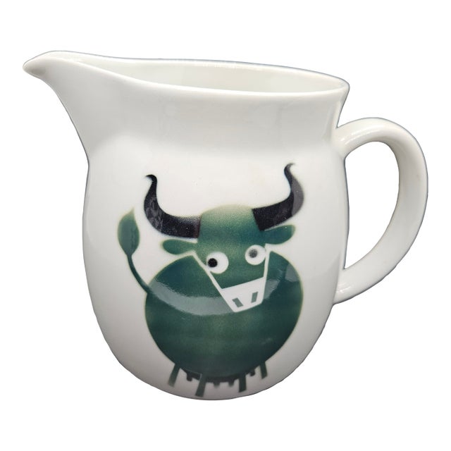 Arabia (Finland) 'Heluna' Pitcher, in Green For Sale