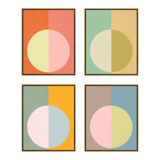 Midcentury Forevers by Stephanie Henderson in Gold Frame, Small Art Prints on Canvas, Set of 4 For Sale