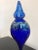 Exquisite organic shape cobalt blue art glass.