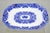 Antique Flow Blue and White Transferware Ironstone Platter Dish W Chinese Dragon For Sale - Image 12 of 12