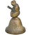 Early 20th Century Hand-Engraved Brass-Figurine Bell Accent For Sale In New York - Image 6 of 9