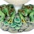Glass Minton Majolica Mushroom Tazza With Three-Frog Base, English, Dated 1868 For Sale - Image 7 of 13