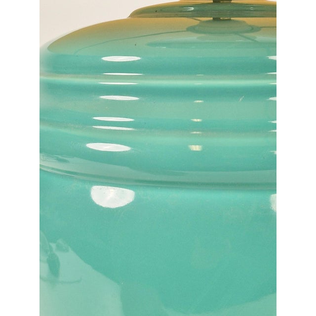 Green Table Lamp in Mint Porcelain from Laura Ashley, 1980s For Sale - Image 8 of 10