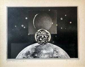 Vera Simons, Josias Astronomical Clock Watch Parts Assemblage Photo Planet Collage Photograph, 1983