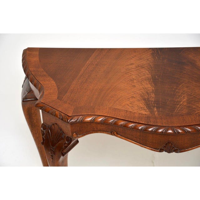 Wood Queen Anne Style Console Table, 1930 For Sale - Image 7 of 10