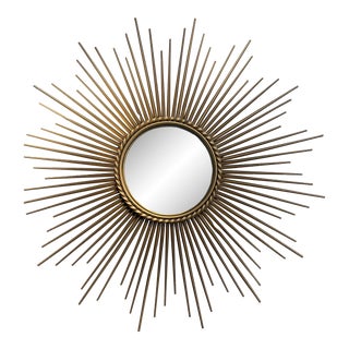 FrenchMid-Century Sunburst Convex Mirror For Sale