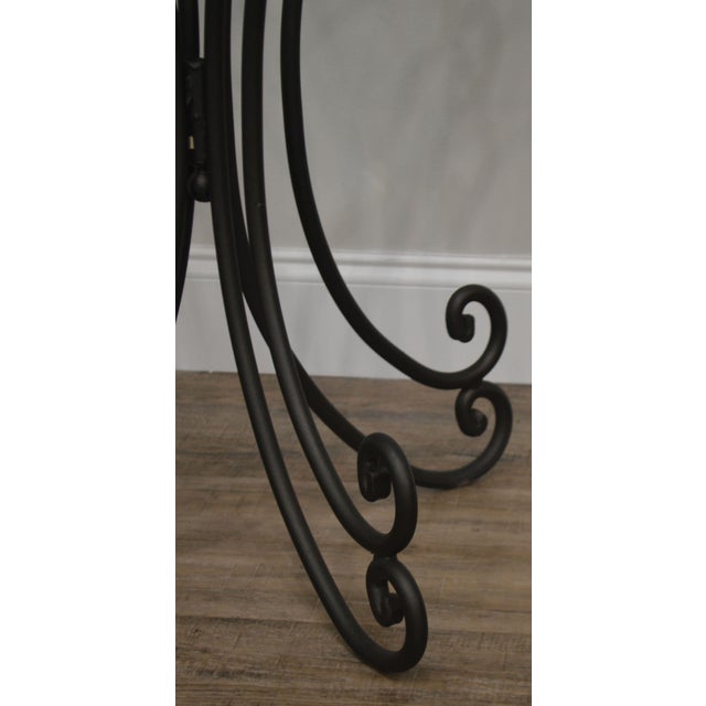 Wrought Iron Base Round Glass Top Bistro Dining Table Chairish