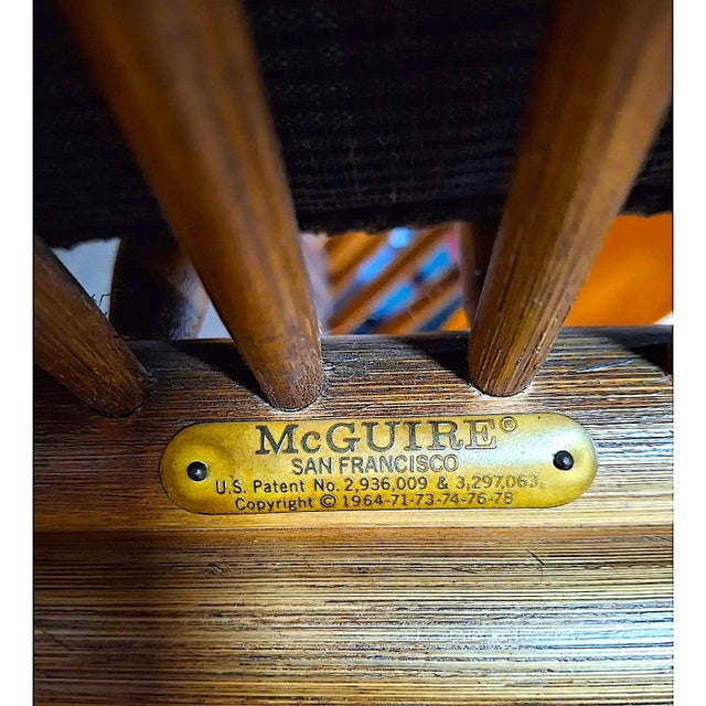 Set of Six McGuire Dining Chairs For Sale - Image 10 of 10