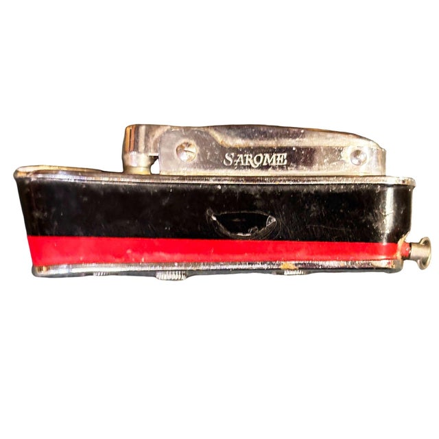 1960s 1960s MCM Novelty "Cruiser" Black & Red Cruise Ship Enameled Lighter by Sarome Japan For Sale - Image 5 of 8