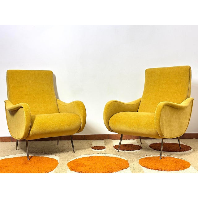 Italian Lady Lounge Chairs attributed to Marco Zanuso, 1960s, Set of 2 For Sale - Image 6 of 13