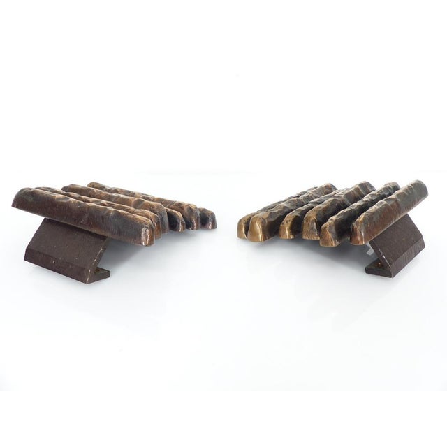 Brutalist Bronze Door Handles from Alpan, Germany, 1970s, Set of 2 For Sale - Image 4 of 11