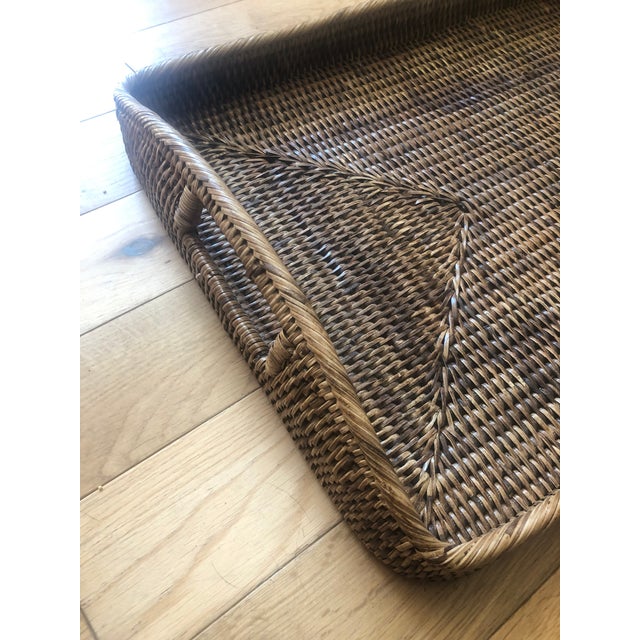 Vintage Burmese Rattan Serving Tray For Sale - Image 4 of 8