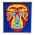 Vibrant Geometric Portrait by Chicago Imagist Errol Ortiz For Sale