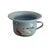 Mid 20th Century Blue Tin Child's Porridge Bowl With Humorous Theme, Czechoslovakia For Sale