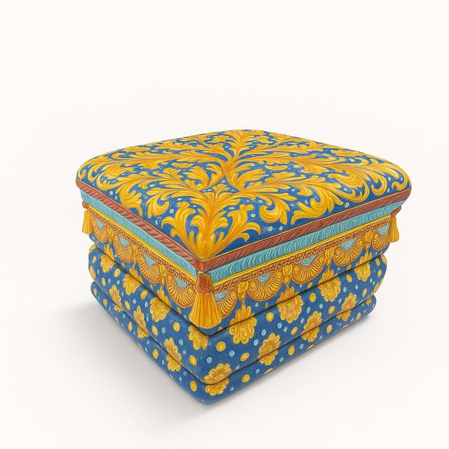 1980s 1980s Vintage Sicilian Terracotta Ottoman For Sale - Image 5 of 5