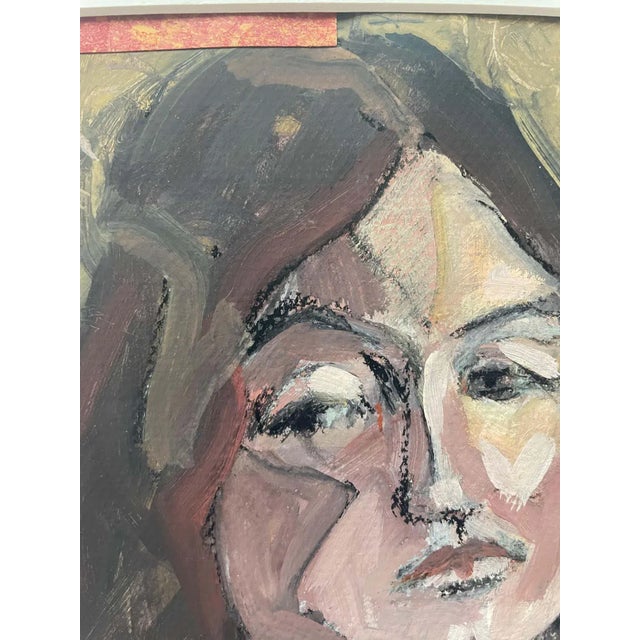 Paper Mixed Media Portrait #2 by Judy Pike For Sale - Image 7 of 9
