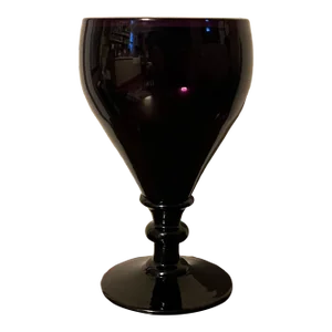 Antique Early 19th Century George III Blown Amethyst Rummer Wine Glass