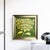 A striking and beautifully composed original painting featuring an oversized botanical flower rendered in warm golden...