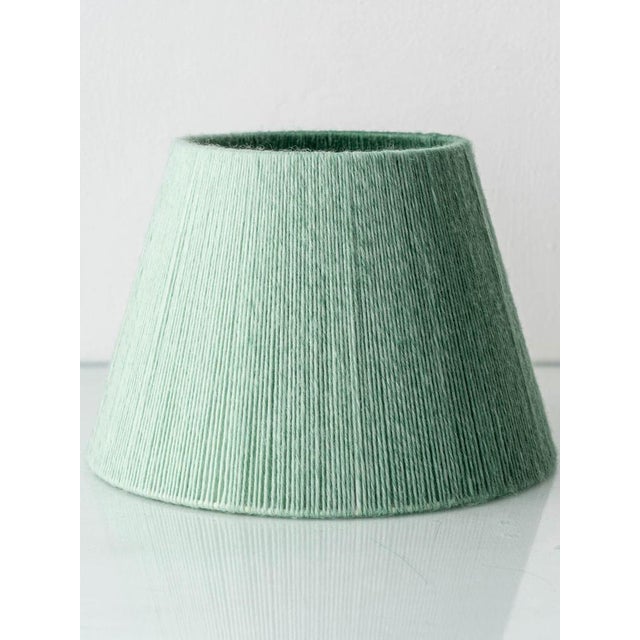 Fajalauza Ceramic Table Lamp with Hand-Woven Merino Wool Lampshade by Amitabha Studio For Sale - Image 9 of 15