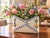 Beautiful vintage, hand-painted ceramic letter, mail holder or vase shaped like a folded envelope with pastel blue, yellow...