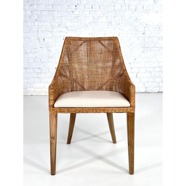 Wood and Rattan Bar Stools, Set of 4 For Sale - Image 9 of 15