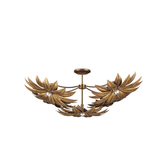 2020s Currey & Company Alithea Medium Semi-Flush Mount For Sale - Image 5 of 5