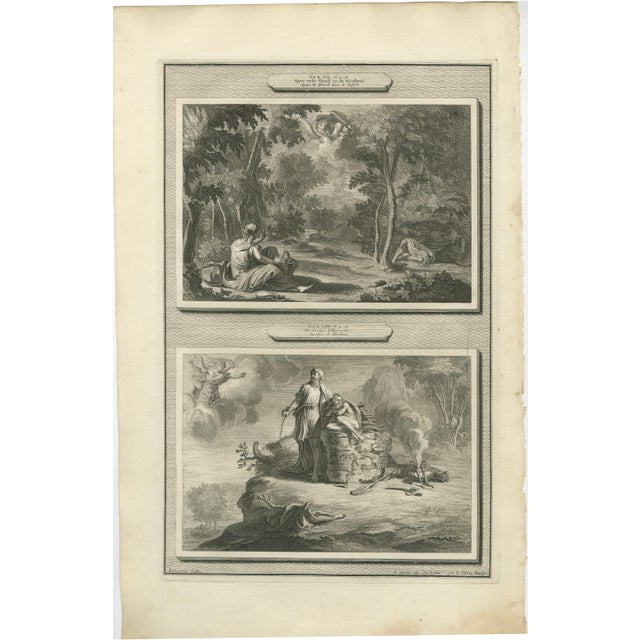Black Pieter Mortier, Creation of the World to Abraham Sacrifice, 1700s, Engravings, Set of 6 For Sale - Image 8 of 9