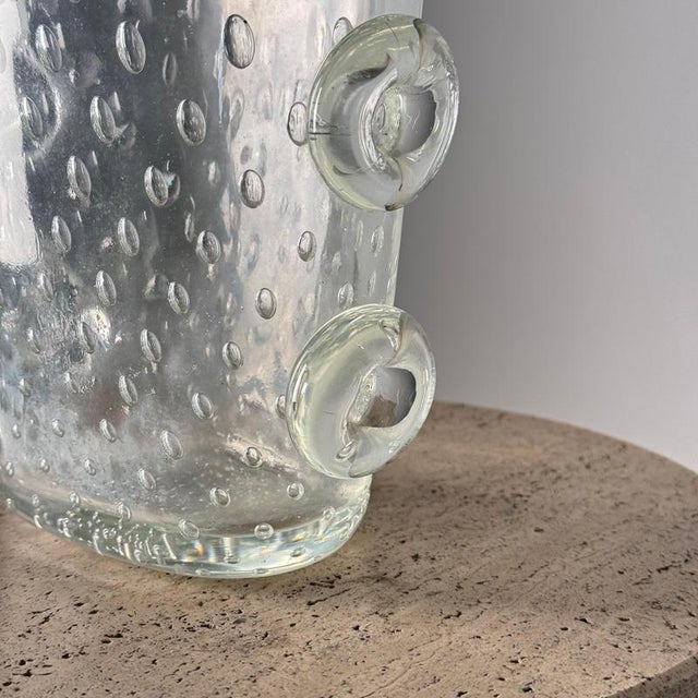 Glass Pulegoso Glass Vase with Applied Discs by Ercole Barovier, 1930s For Sale - Image 7 of 17