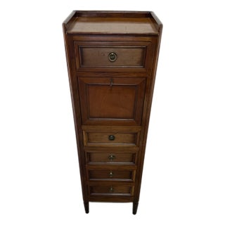 1810s French Louis XVI Mahogany Antique Secretary Desk For Sale