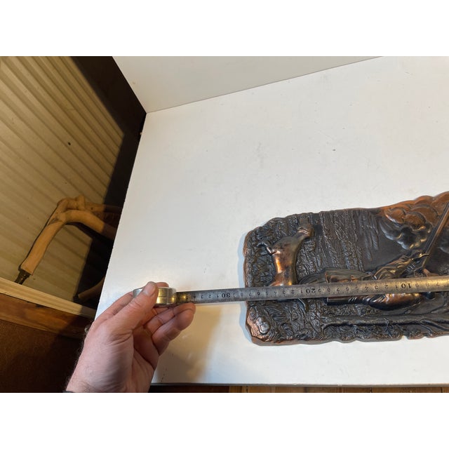 Metal Vintage Art Deco Spelter Relief from Zero, Denmark, 1930s For Sale - Image 7 of 9