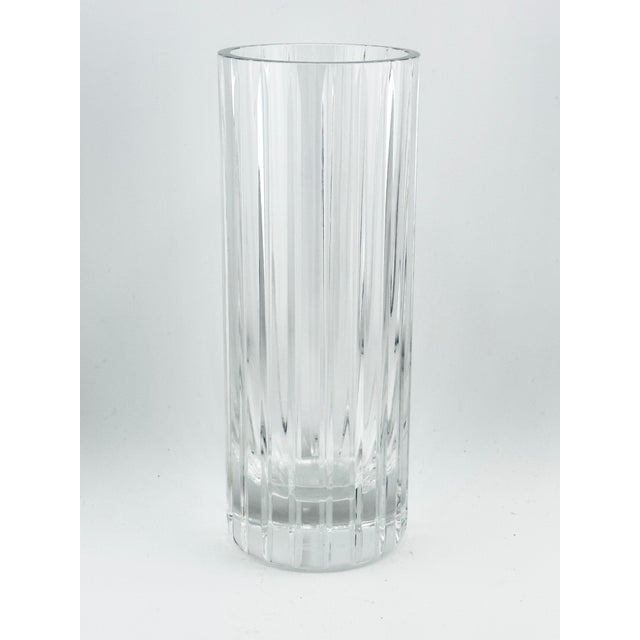 Beautiful vintage Baccarat crystal vase. Harmonie design with linear cuts. Made in France. It just glistens in the light....